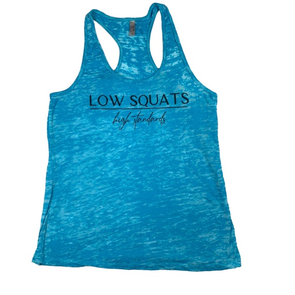 Next Level Apparel Tops - Next Level Blue “Low Squats High Standards” Athletic Tank Sz XXL